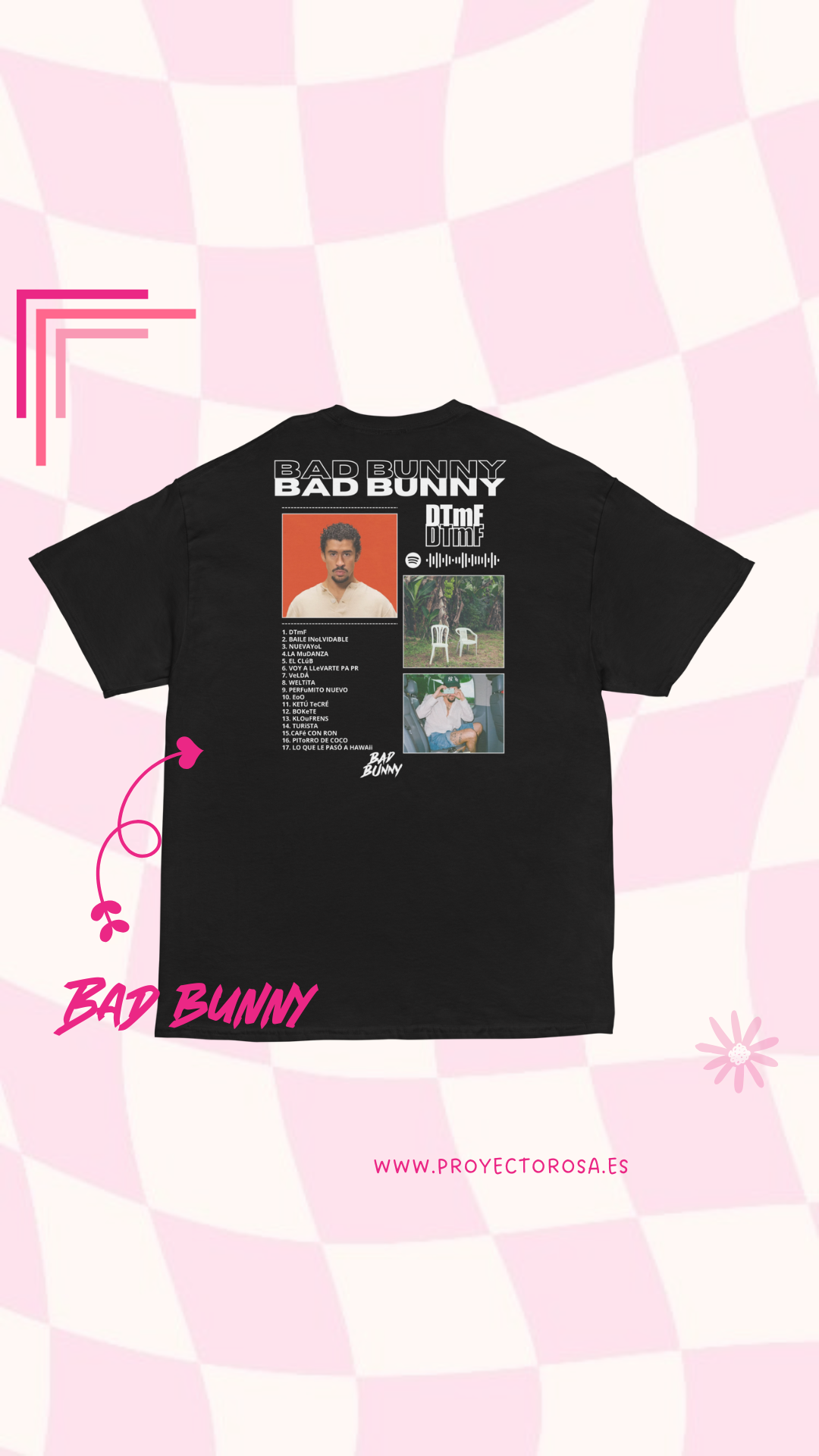 BAD BUNNY DTmF vol.2 CANCIONES | escoge entre camiseta ó sudadera