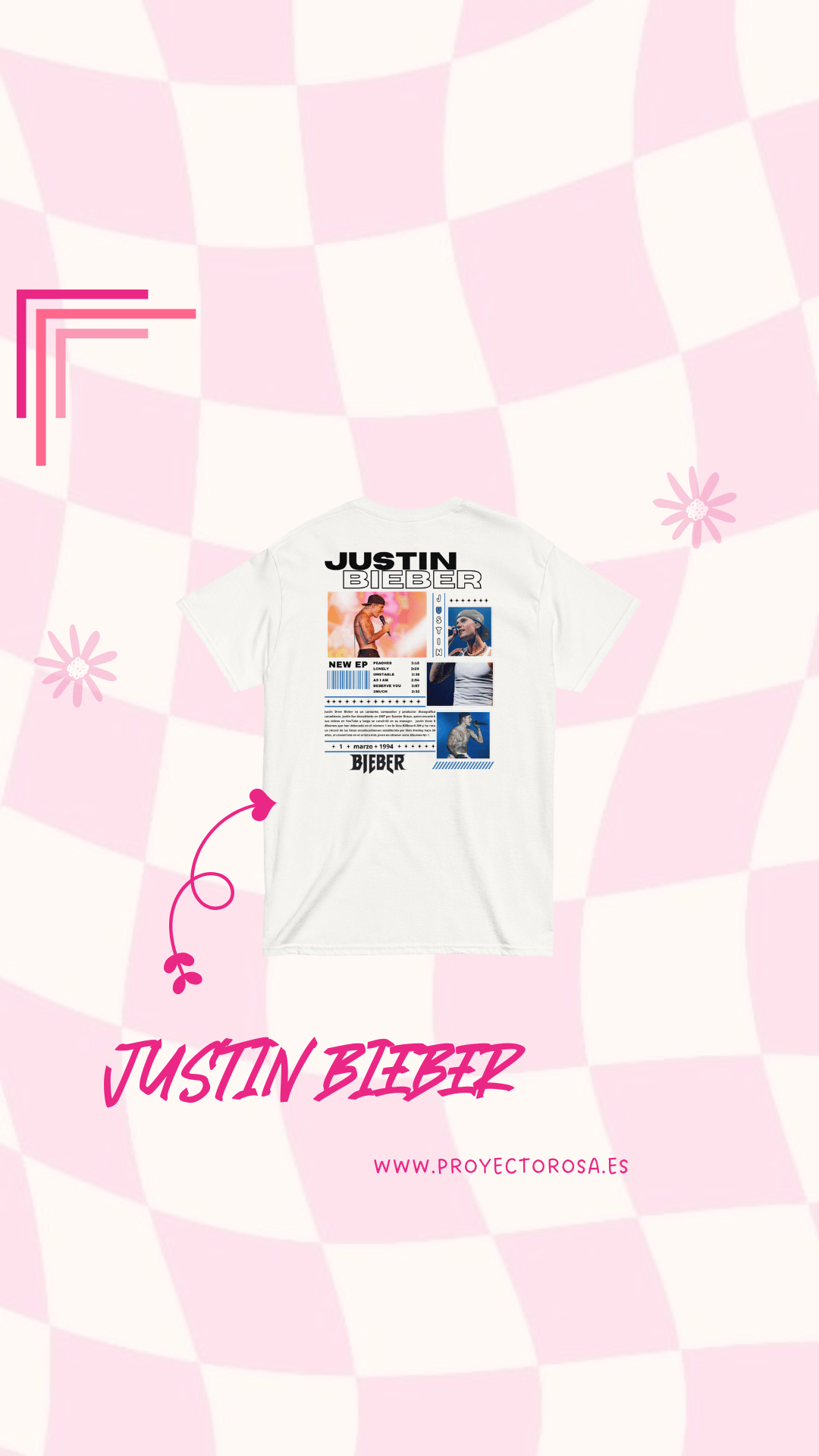 JUSTIN BIEBER | escoge entre camiseta ó sudadera
