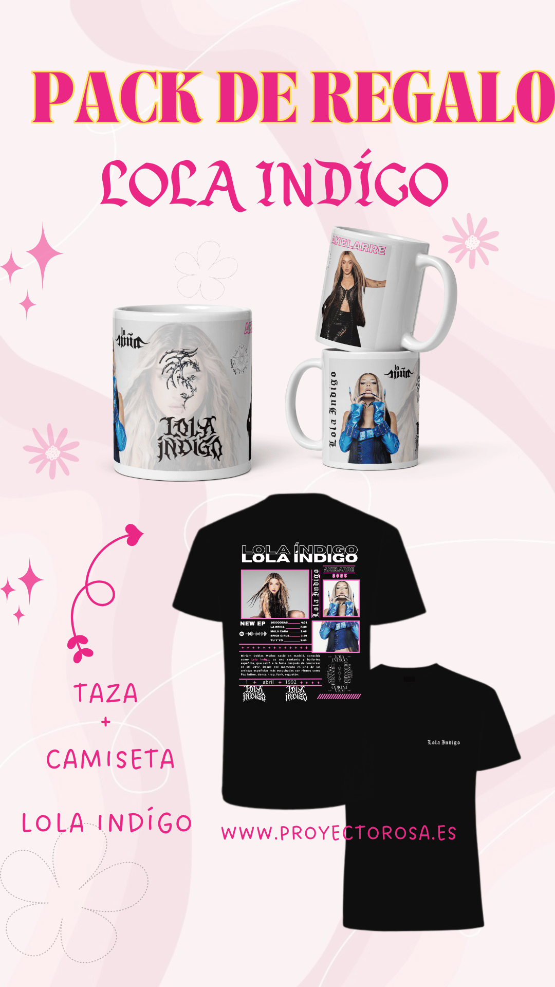 PACK DE REGALO DE TU CANTANTE FAVORITO (Escoge entre nuestra lista de cantantes)