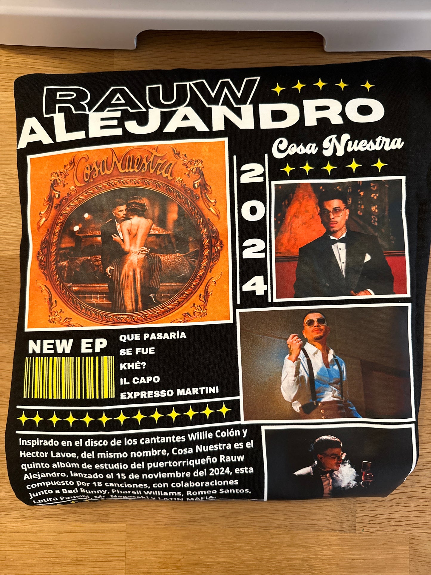 RAUW ALEJANDRO TALLA L SUDADERA NEGRA BÁSICA OFERTA