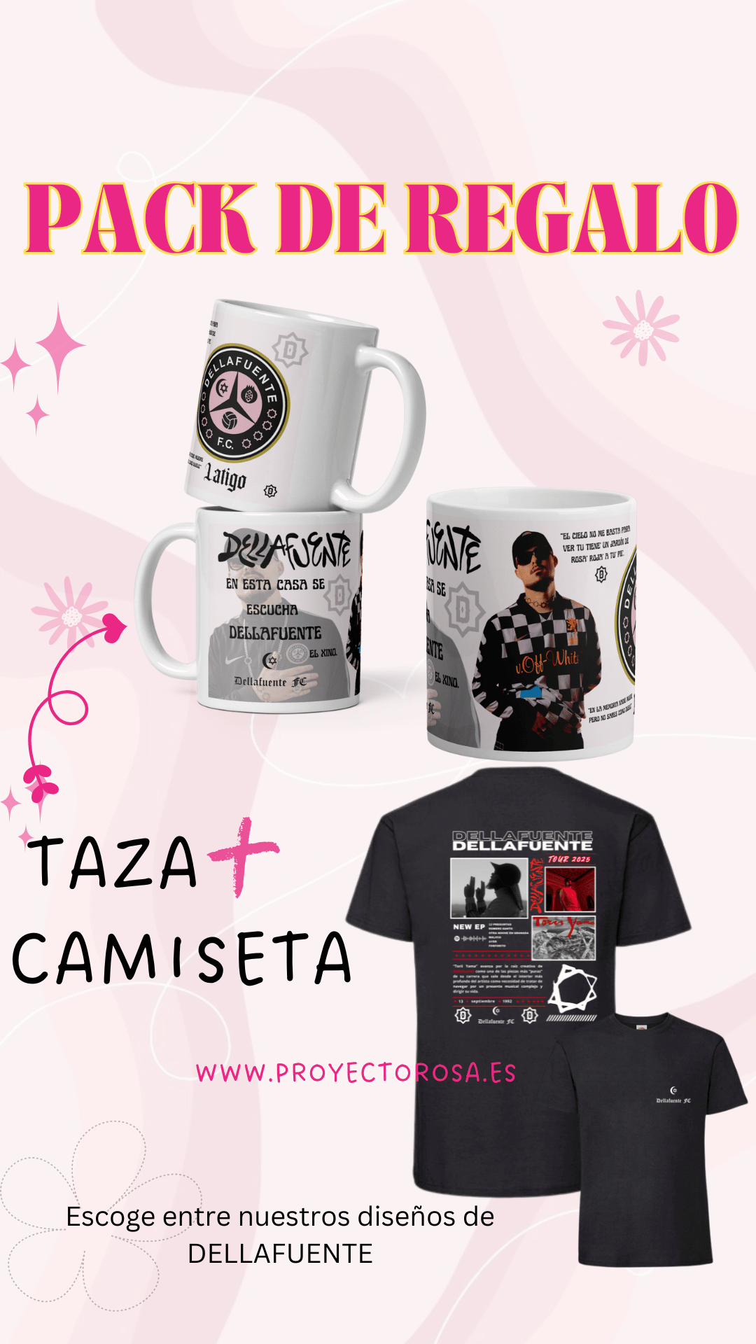 PACK DE REGALO DE DELLAFUENTE (CAMISETA + TAZA)