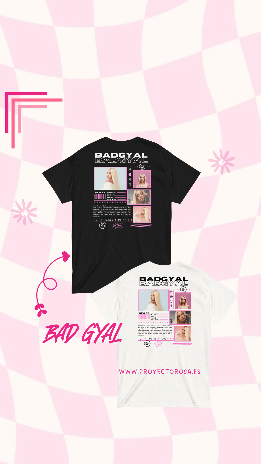 BAD GYAL | escoge entre camiseta ó sudadera