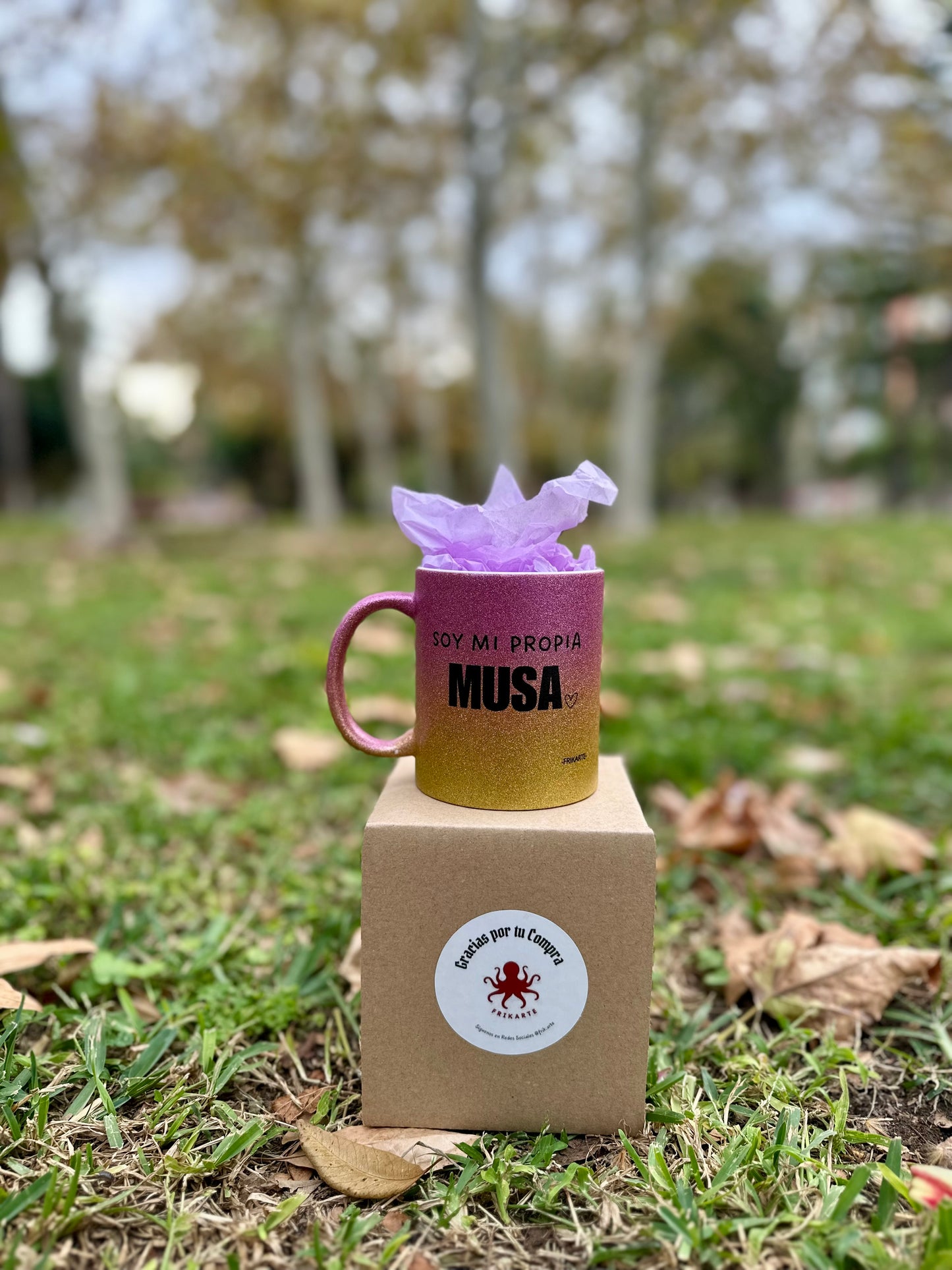 TAZA DEGRADADO CON PURPURINA✨💖| escoge tu frase de empoderamiento que te represente.