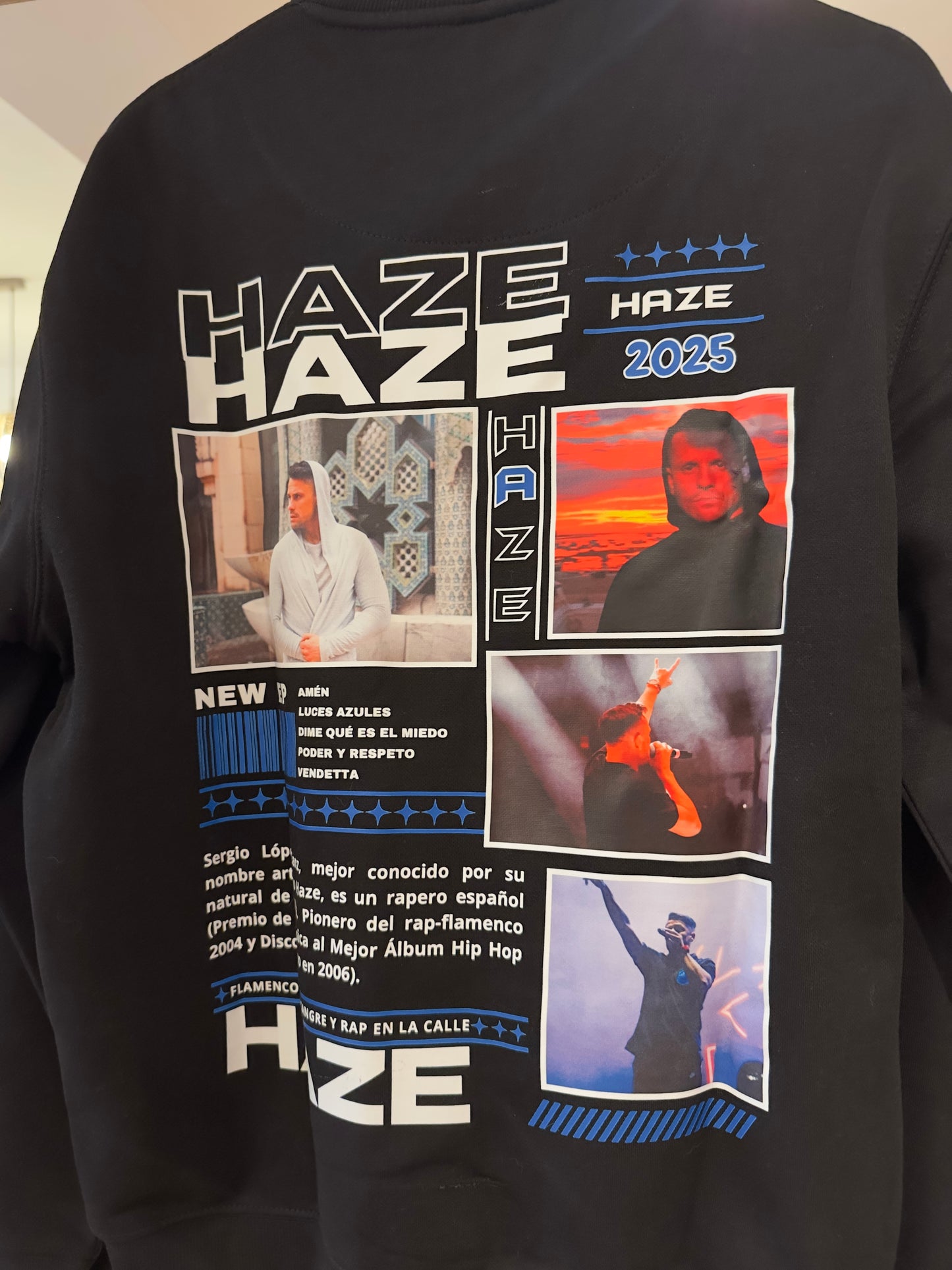 HAZE TALLA M SUDADERA NEGRA BÁSICA OFERTA