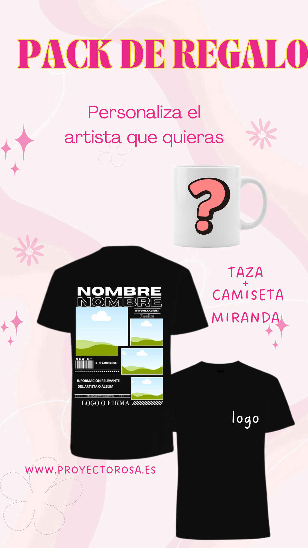 PACK DE REGALO DE TU CANTANTE/JUGADOR FAVORITO (Escribe que cantante o Jugador quieres)