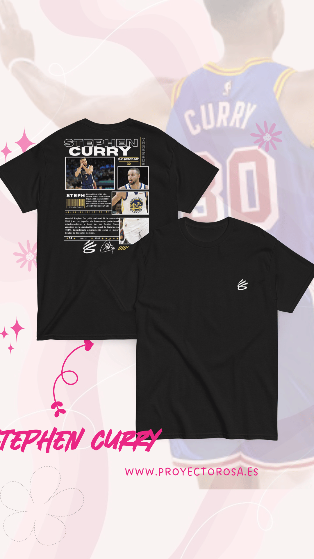 STEPHEN CURRY | escoge entre camiseta ó sudadera.