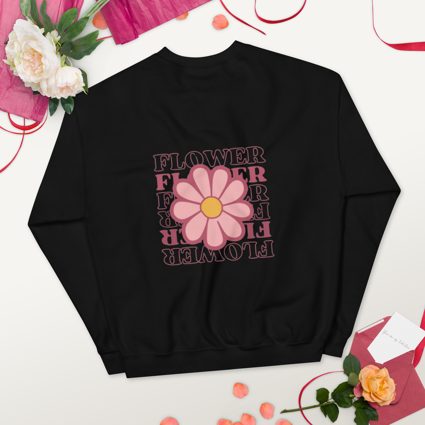SUDADERA BÁSICA "FLOWERS"💖 | escoge el color