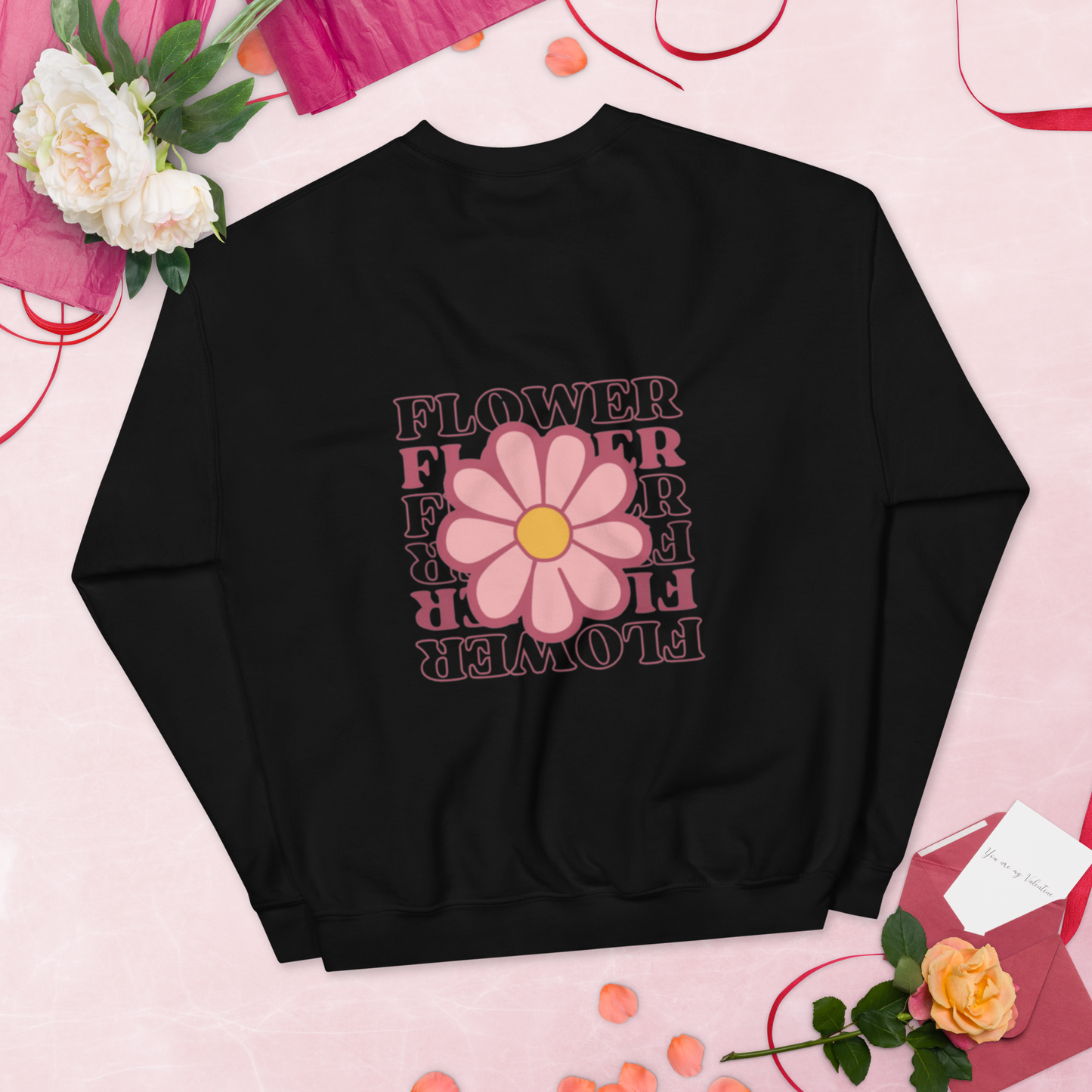 SUDADERA BÁSICA "FLOWERS"💖 | escoge el color