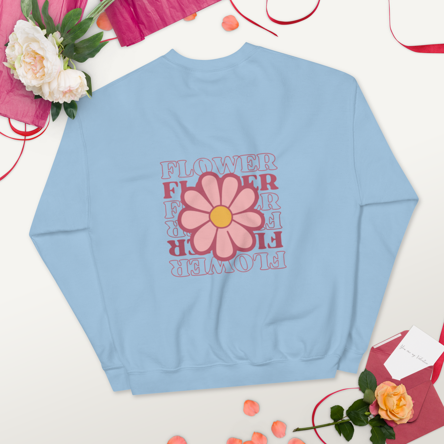 SUDADERA BÁSICA "FLOWERS"💖 | escoge el color