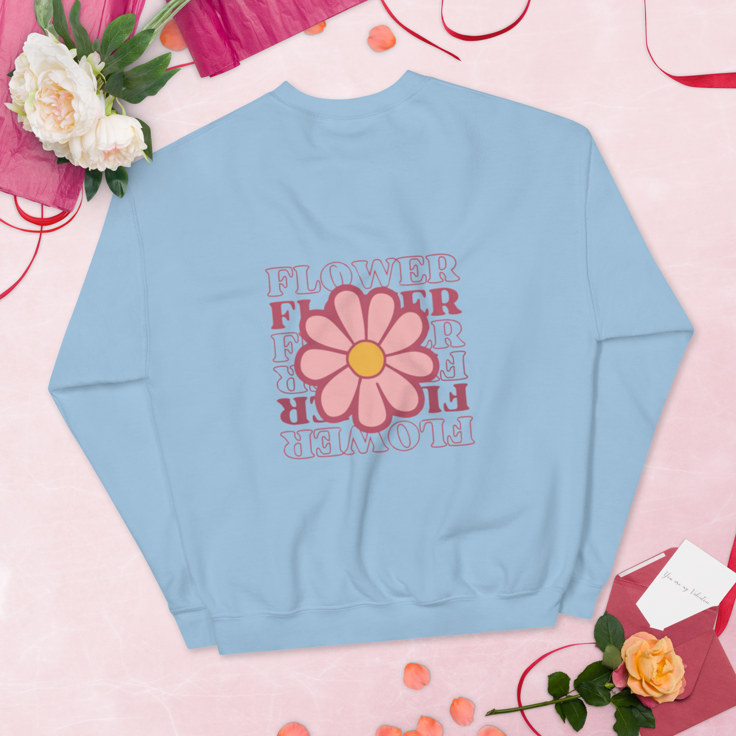 SUDADERA BÁSICA "FLOWERS"💖 | escoge el color