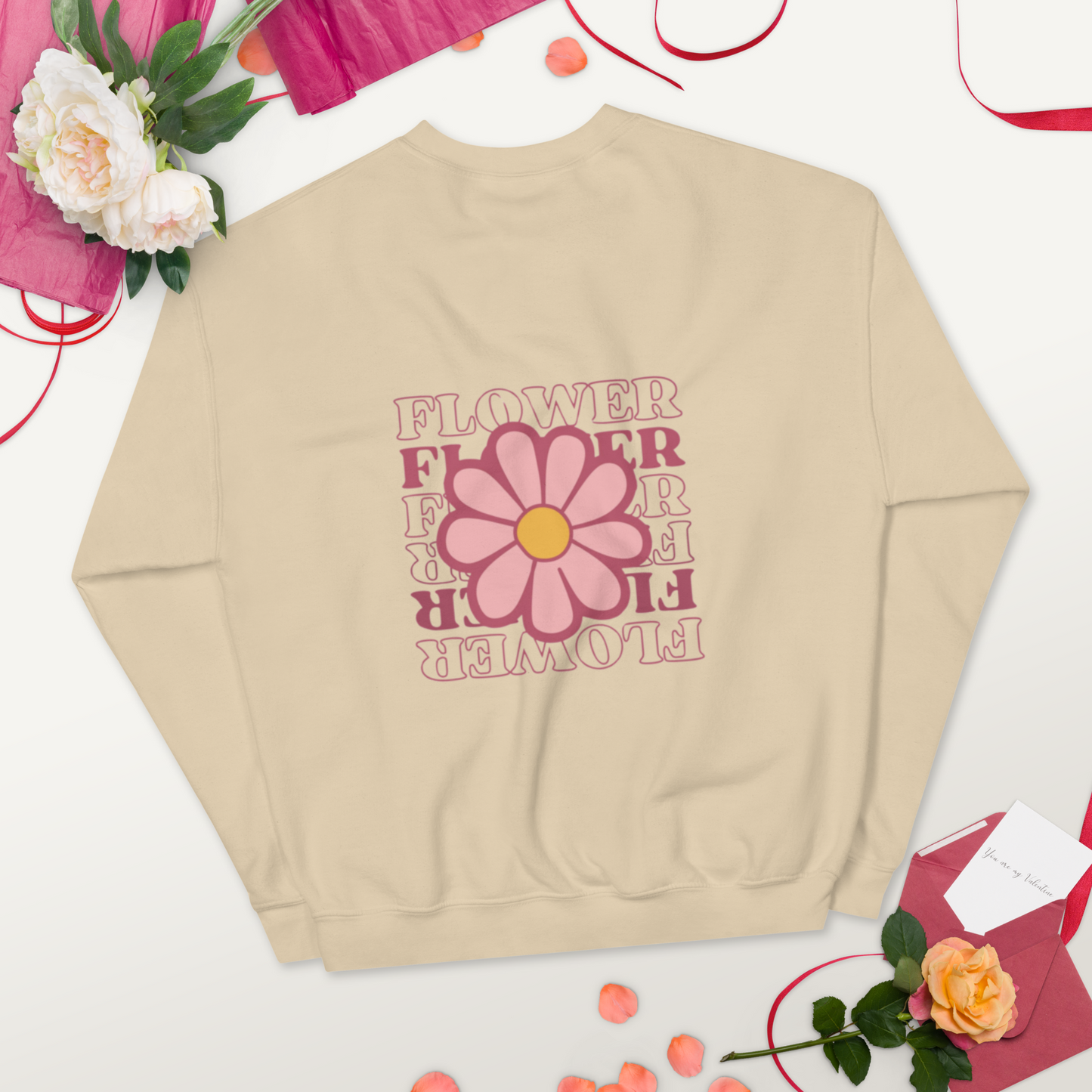 SUDADERA BÁSICA "FLOWERS"💖 | escoge el color