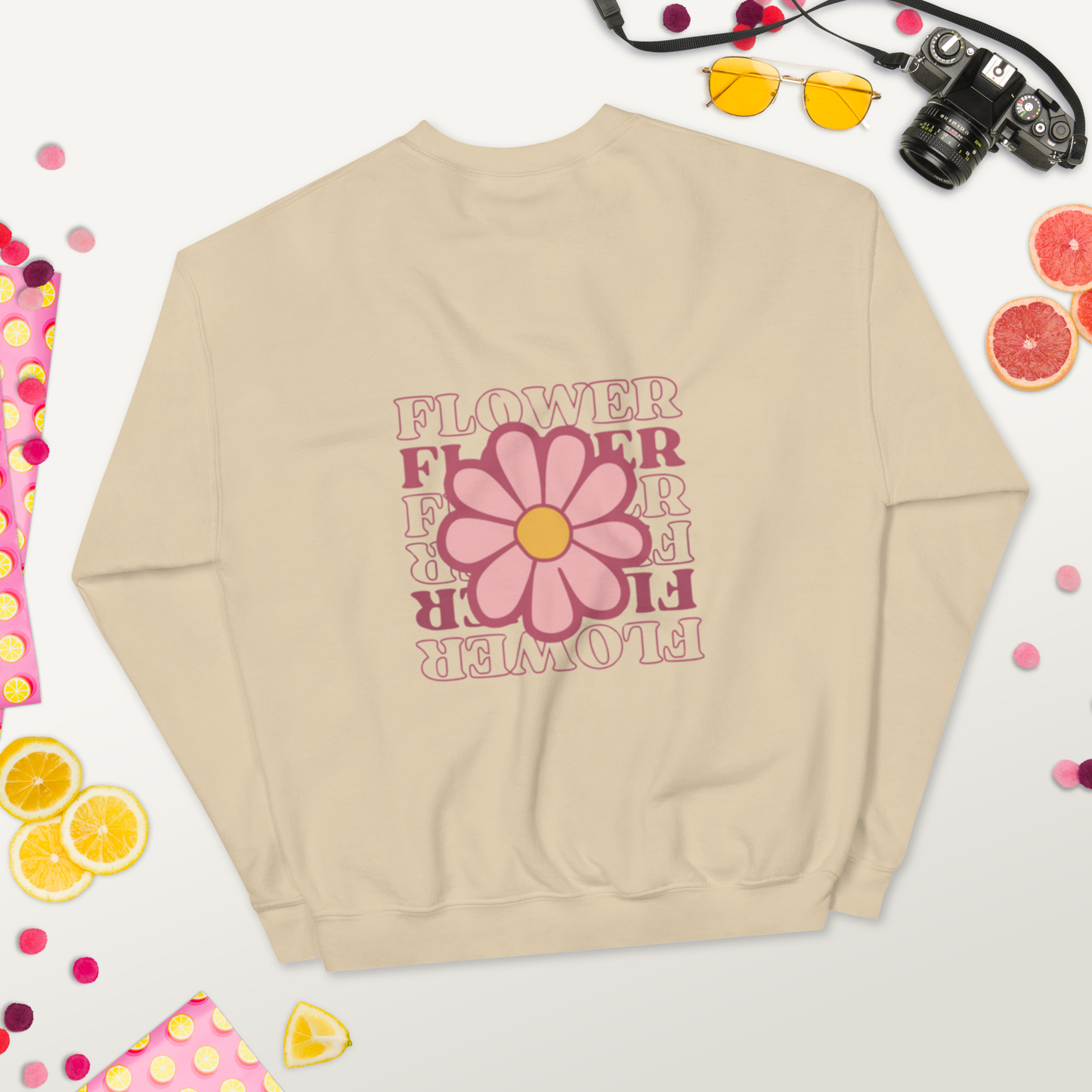 SUDADERA BÁSICA "FLOWERS"💖 | escoge el color