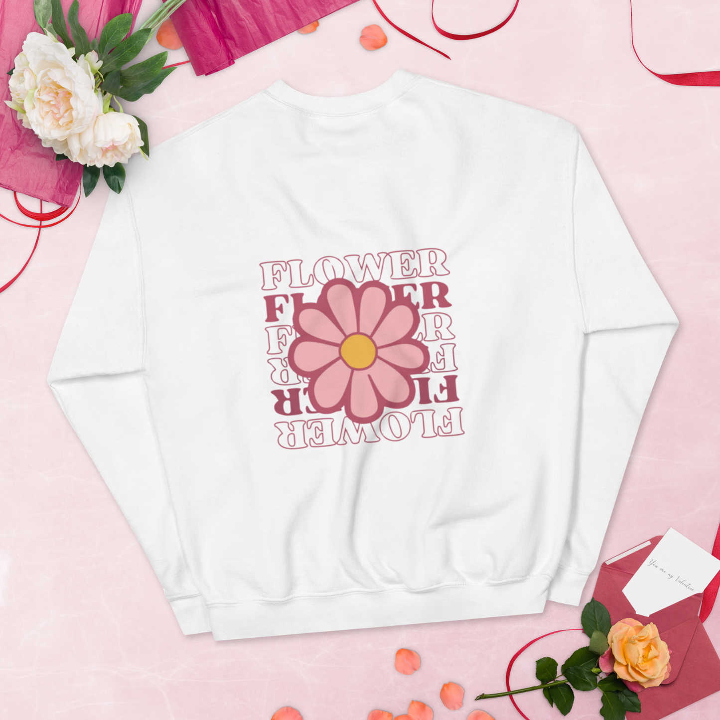 SUDADERA BÁSICA "FLOWERS"💖 | escoge el color