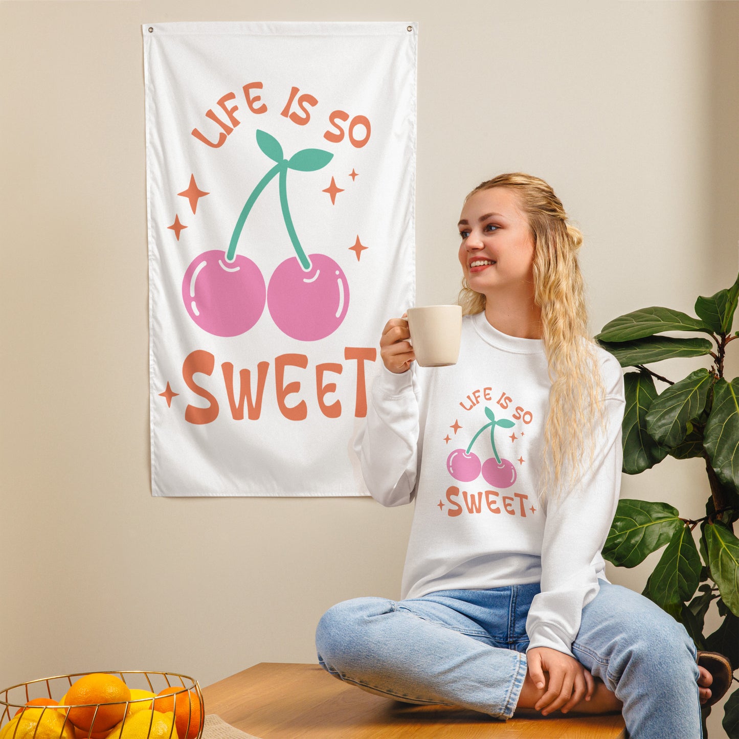 SUDADERA BÁSICA LIFE IS SO SWEET💖 | escoge el color de tu sudadera