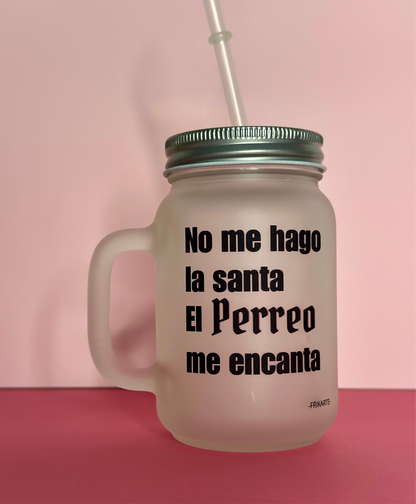 JARRA DE VIDRIO ESMERILADO | escoge tu frase de reggaetón.