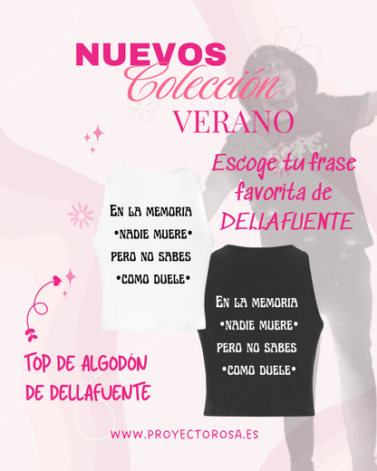 CROP TOP VERANO DE DELLAFUENTE | Escoge tu frase favorita de Dellafuente