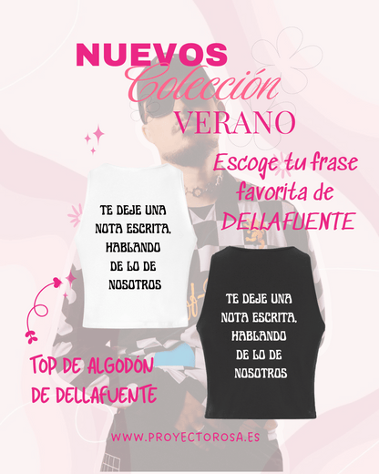 CROP TOP VERANO DE DELLAFUENTE | Escoge tu frase favorita de Dellafuente