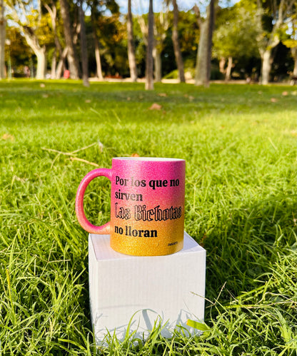TAZAS DEGRADADO DE PURPURINA EDICIÓN KAROL G🌈☀️ escoge tu frase de la bichota favorita