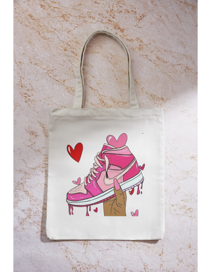 TOTE BAGS PERSONALIZADA "ZAPATILLA NIKE ROSA" | Escoge el color.