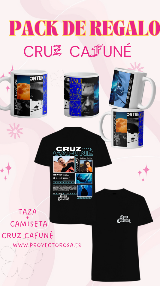PACK DE REGALO  DE CRUZ CAFUNÉ (CAMISETA + TAZA)