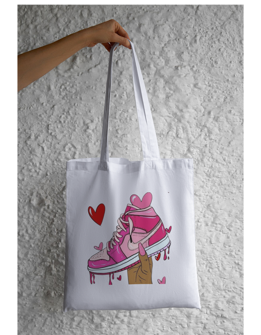 TOTE BAGS PERSONALIZADA "ZAPATILLA NIKE ROSA" | Escoge el color.
