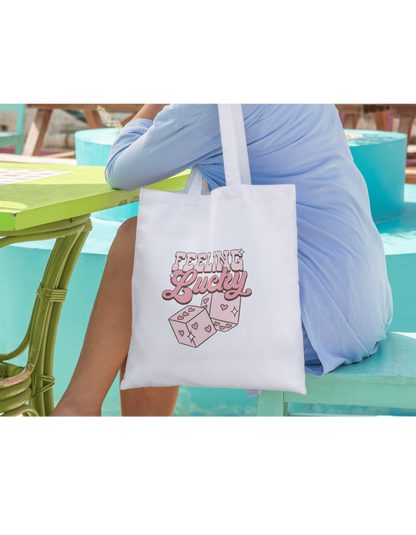 TOTE BAGS PERSONALIZADA "FELLING LUCKY" | Escoge el color.