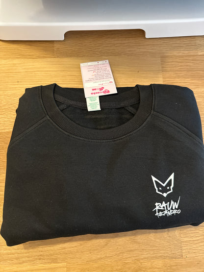 RAUW ALEJANDRO TALLA L SUDADERA NEGRA BÁSICA OFERTA