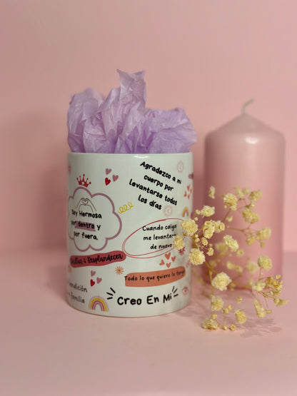 TAZA CON FRASES DE EMPODERAMIENTO | Personaliza con la inicial de tu nombre.💖