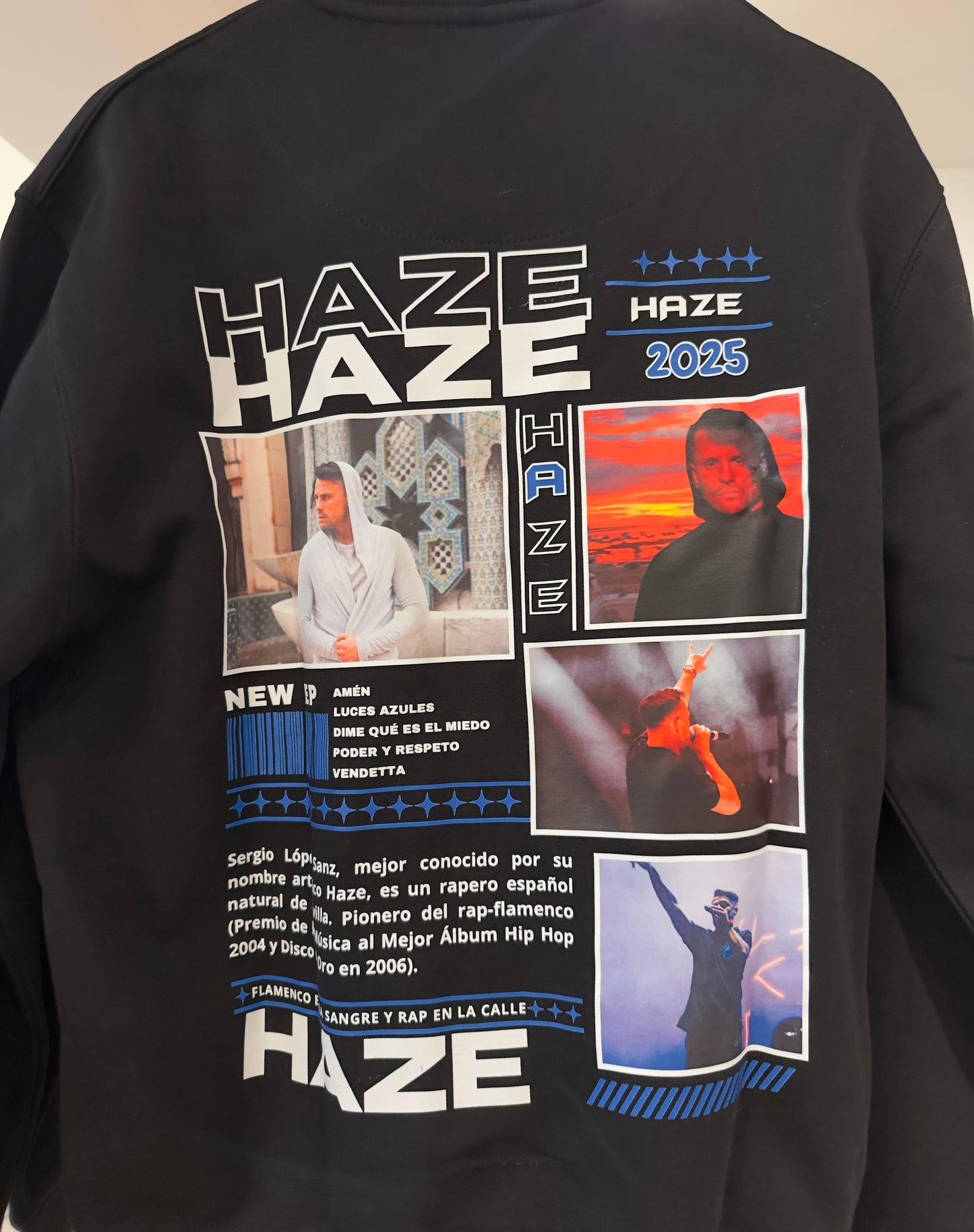 HAZE TALLA M SUDADERA NEGRA BÁSICA OFERTA