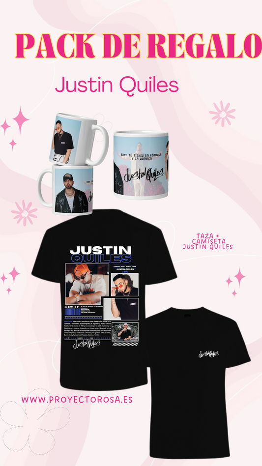 PACK DE REGALO  DE JUSTIN QUILES (CAMISETA + TAZA)
