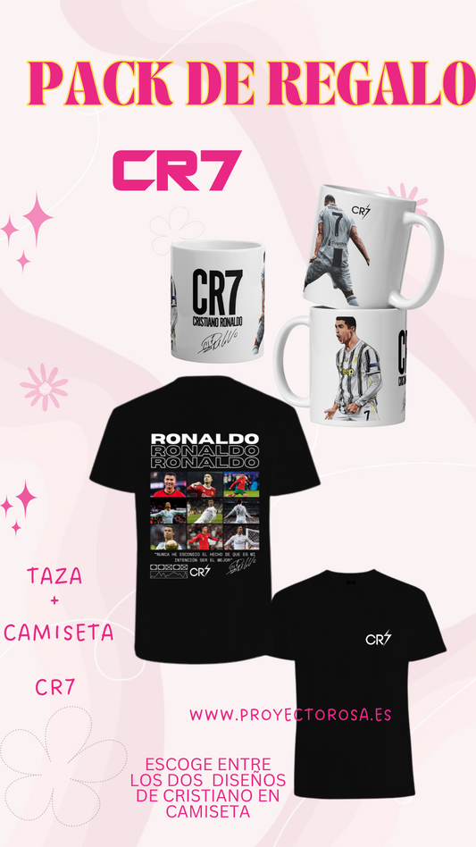 PACK DE REGALO  DE CRISTIANO RONALDO (CAMISETA + TAZA)