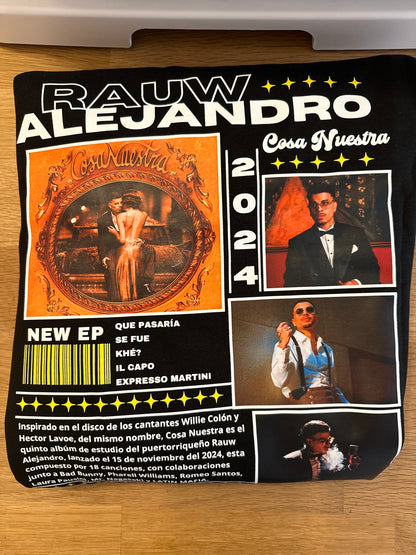 RAUW ALEJANDRO TALLA L SUDADERA NEGRA BÁSICA OFERTA