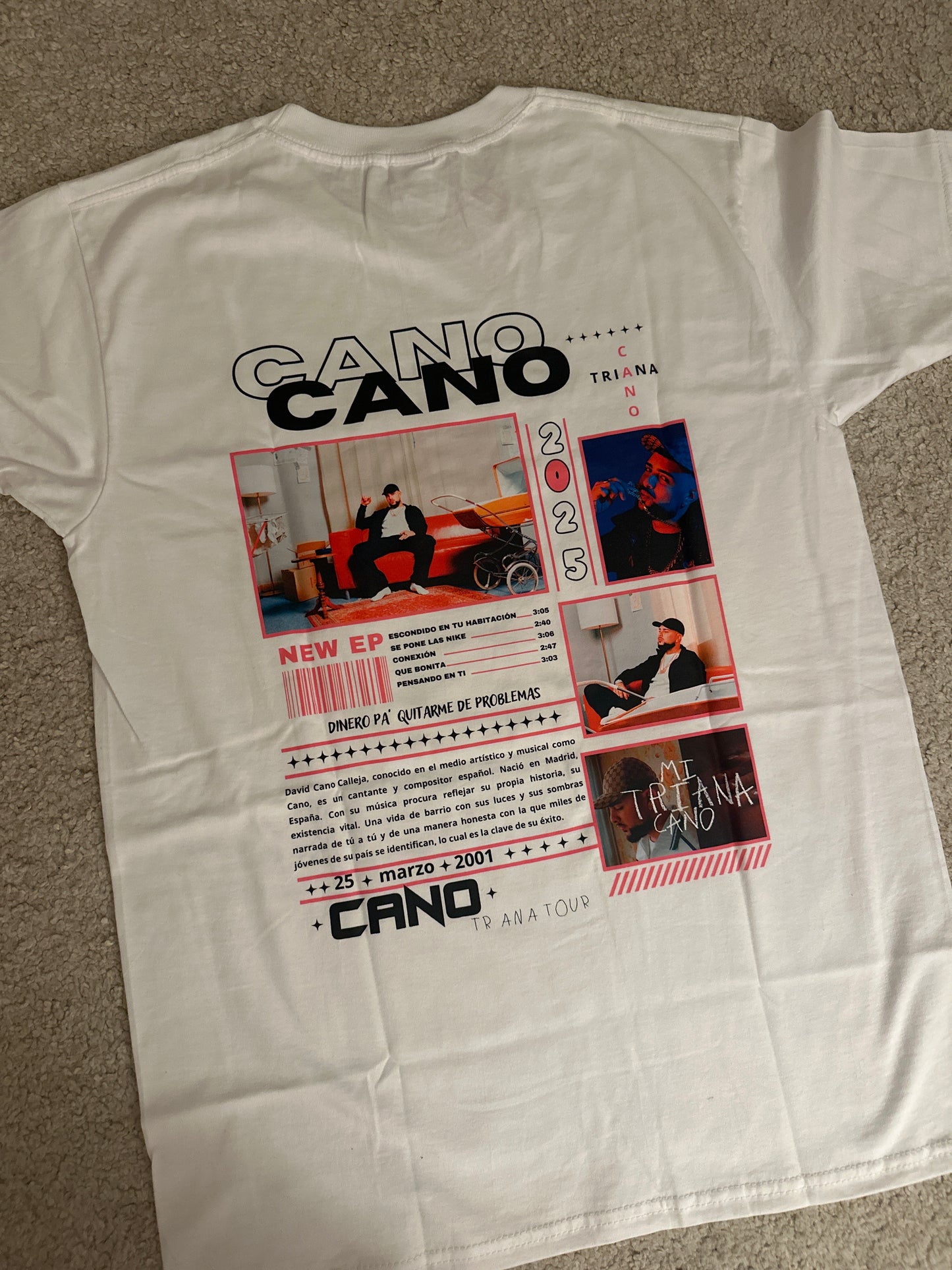 CANO CAMISETA TALLA S EN BLANCO (OFERTA)