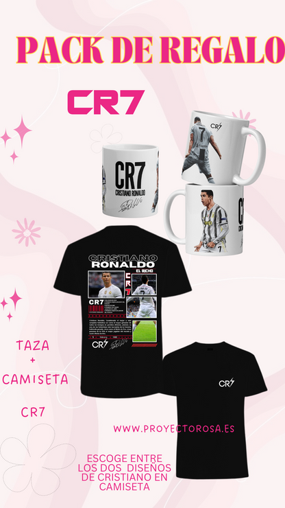 PACK DE REGALO  DE CRISTIANO RONALDO (CAMISETA + TAZA)