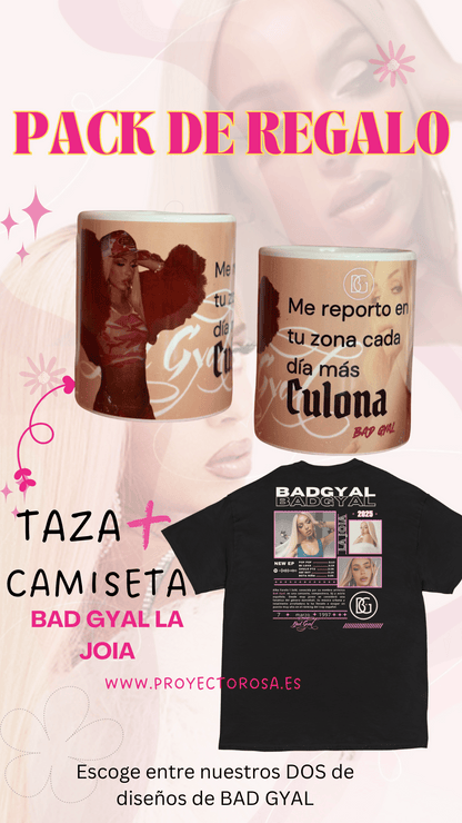 PACK DE REGALO  DE BAD GYAL (CAMISETA + TAZA)