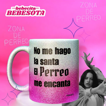 TAZA DEGRADADO CON PURPURINA | escoge tu frase de reggaeton.