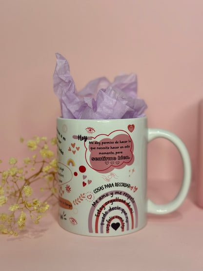 TAZA CON FRASES DE EMPODERAMIENTO | Personaliza con la inicial de tu nombre.💖