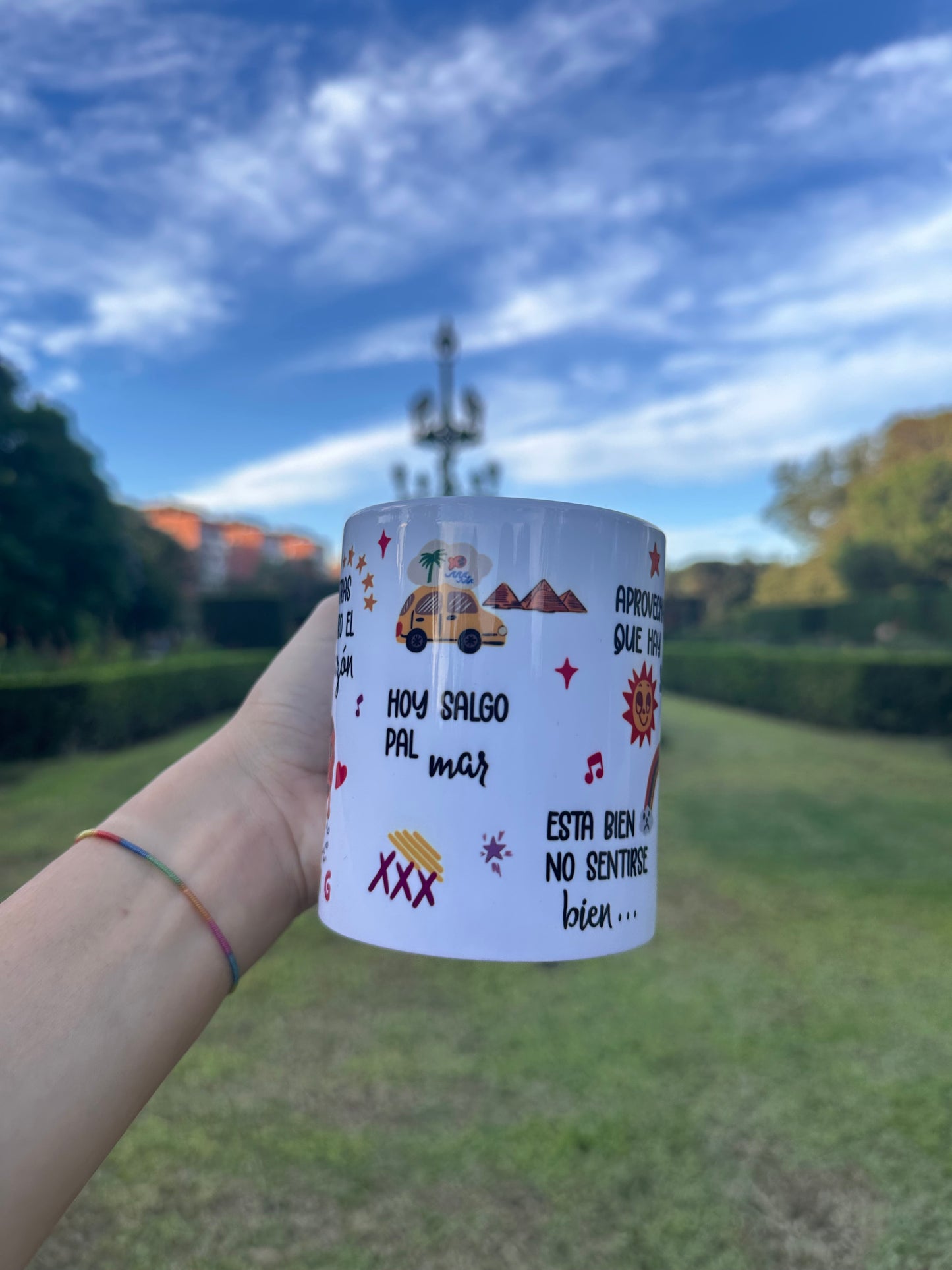 TAZA BLANCA DISEÑO DE MAÑANA SERÁ BONITO PANÓRAMICO