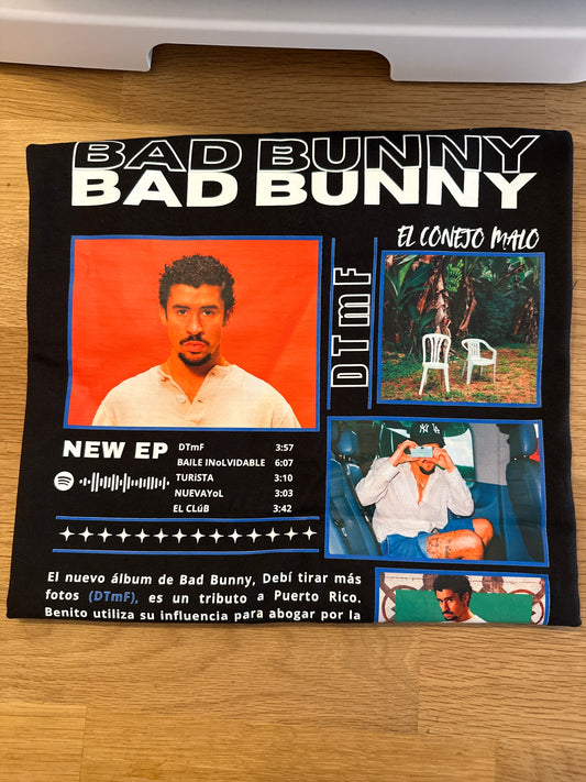 BAD BUNNY CAMISETA TALLA L NEGRA OFERTA