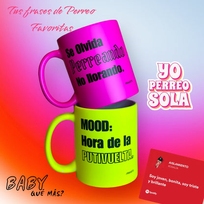 TAZAS DE NEÓN❤️‍🔥| escoge tu frase de reggaetón.
