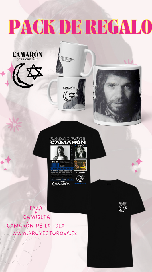 PACK DE REGALO  DE CAMARÓN DE LA ISLA  (CAMISETA + TAZA)