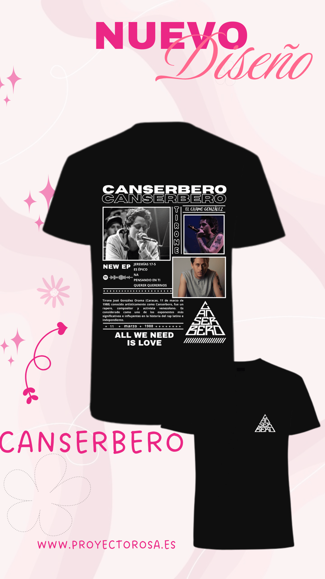 CANSERBERO | escoge entre camiseta ó sudadera