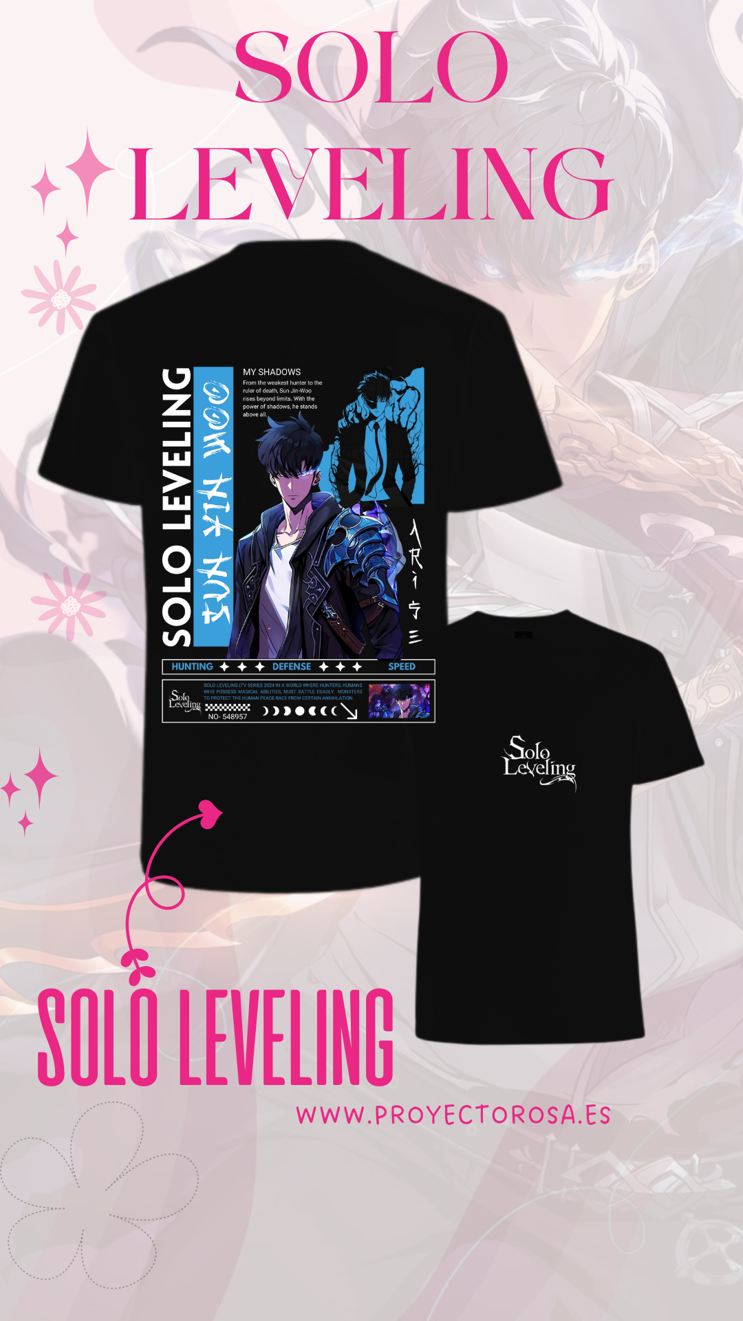 SOLO LEVELING V2 | escoge entre camiseta ó sudadera