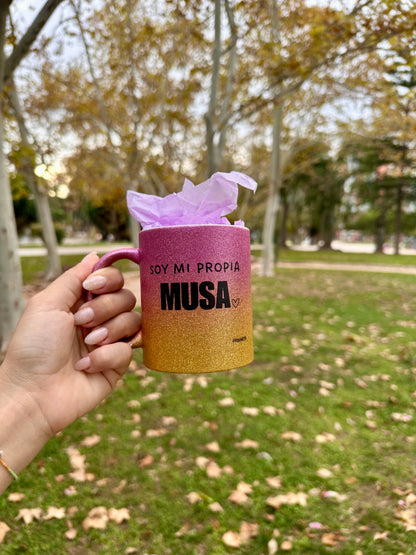 TAZA DEGRADADO CON PURPURINA✨💖| escoge tu frase de empoderamiento que te represente.