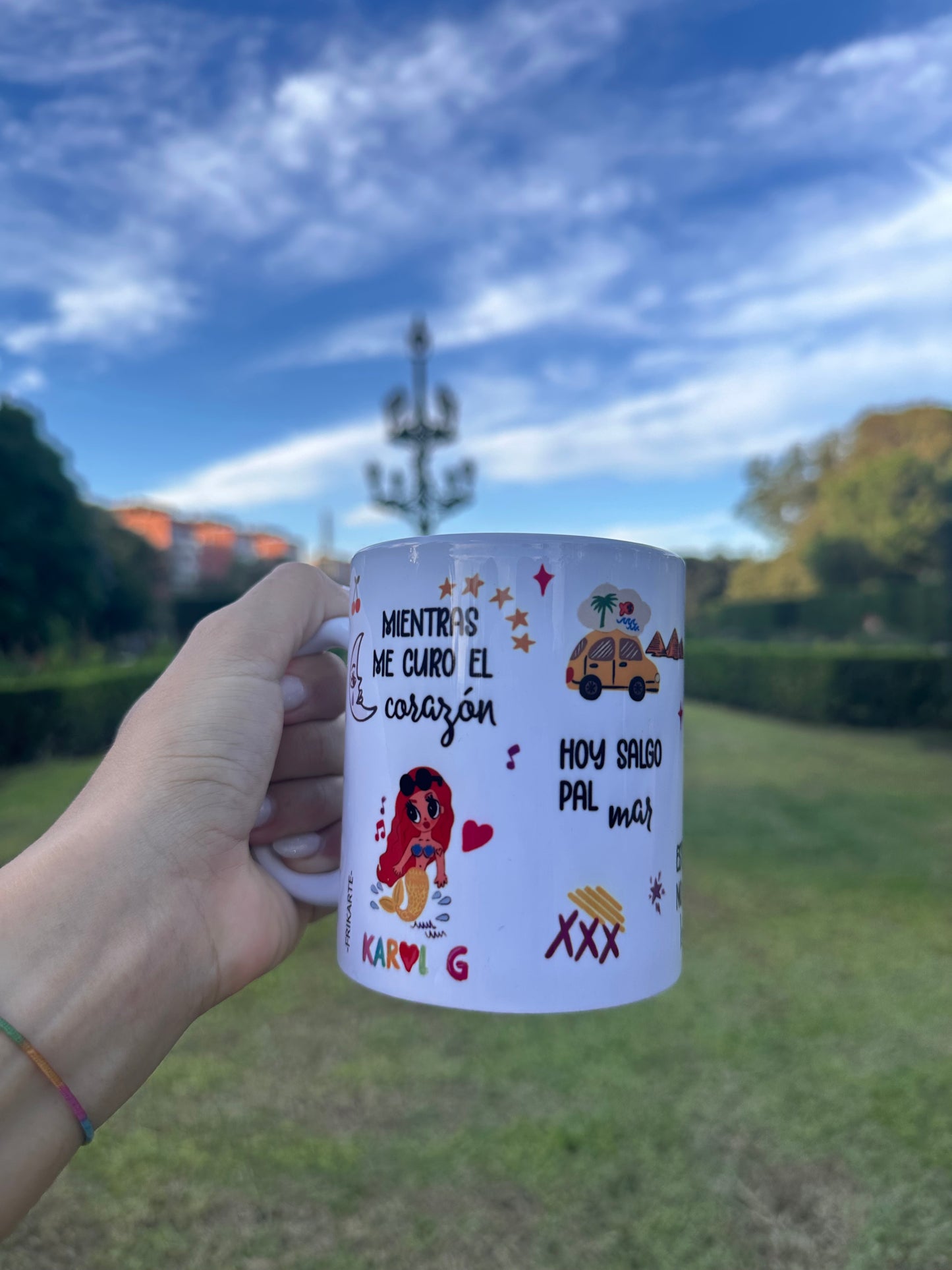 TAZA BLANCA DISEÑO DE MAÑANA SERÁ BONITO PANÓRAMICO