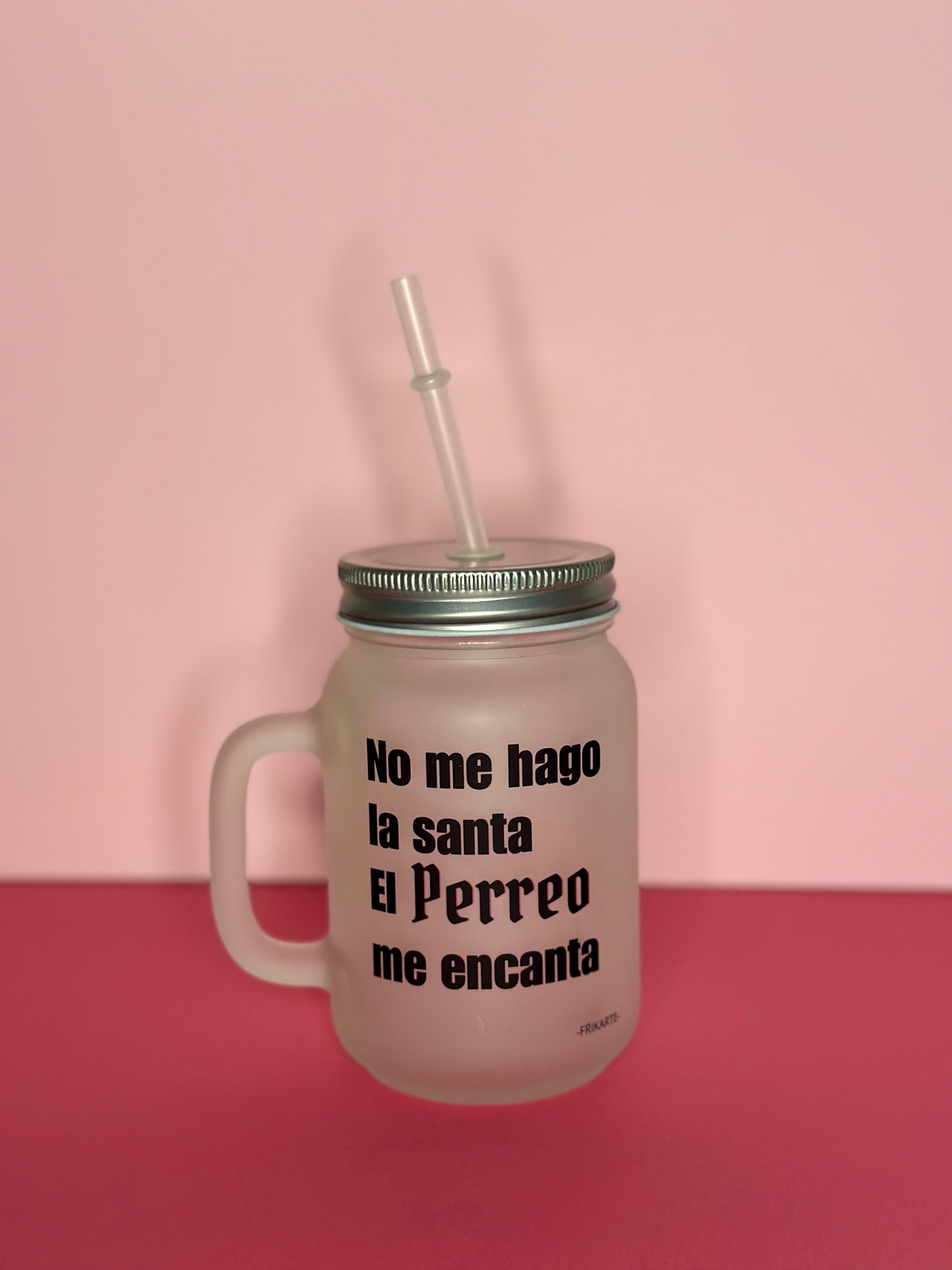 JARRA DE VIDRIO ESMERILADO | escoge tu frase de reggaetón.