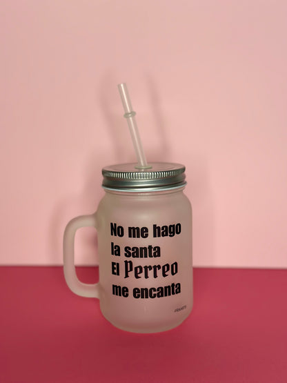JARRA DE VIDRIO ESMERILADO | escoge tu frase de reggaetón.