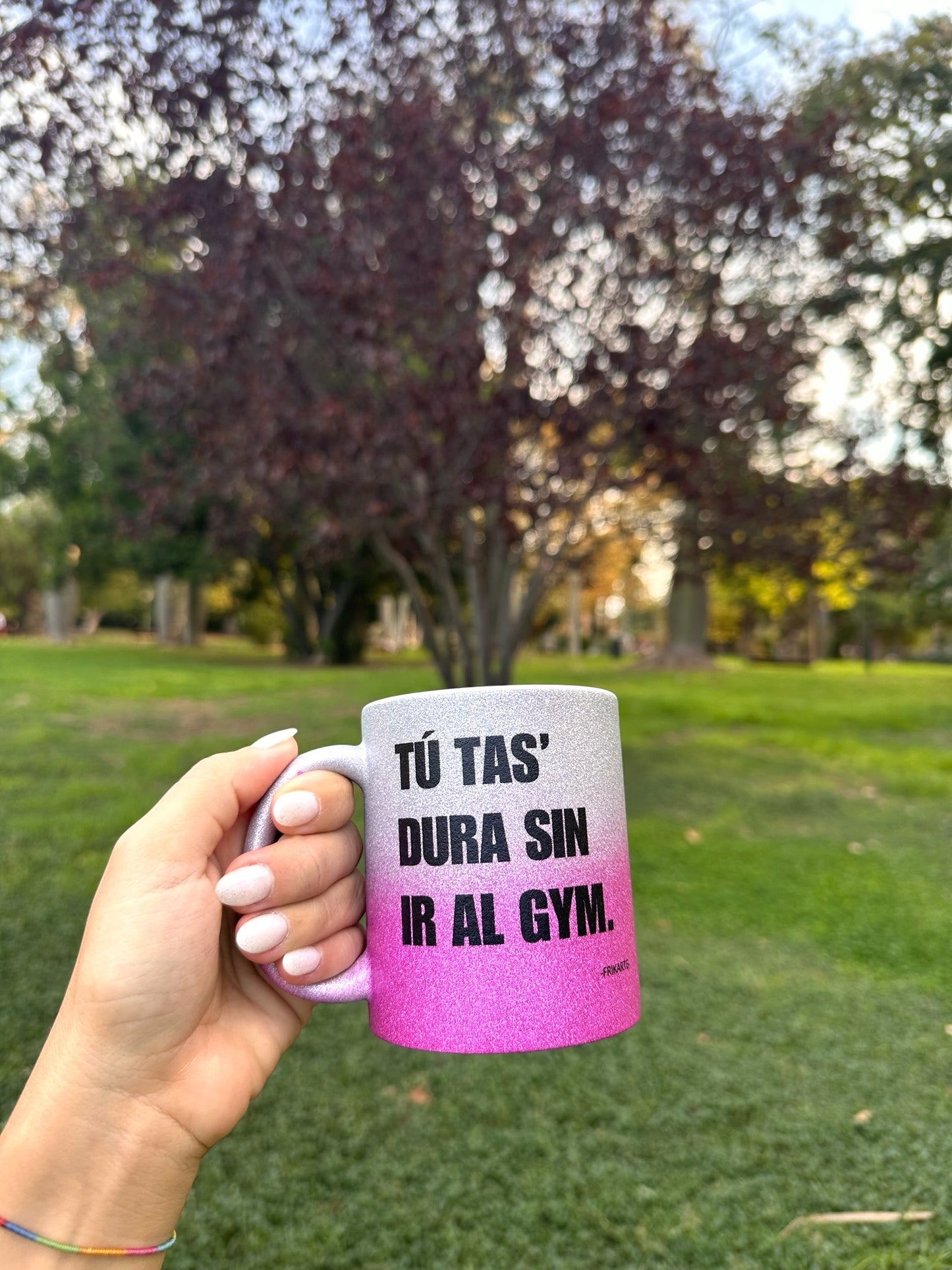 TAZA DEGRADADO CON PURPURINA | escoge tu frase de reggaeton.