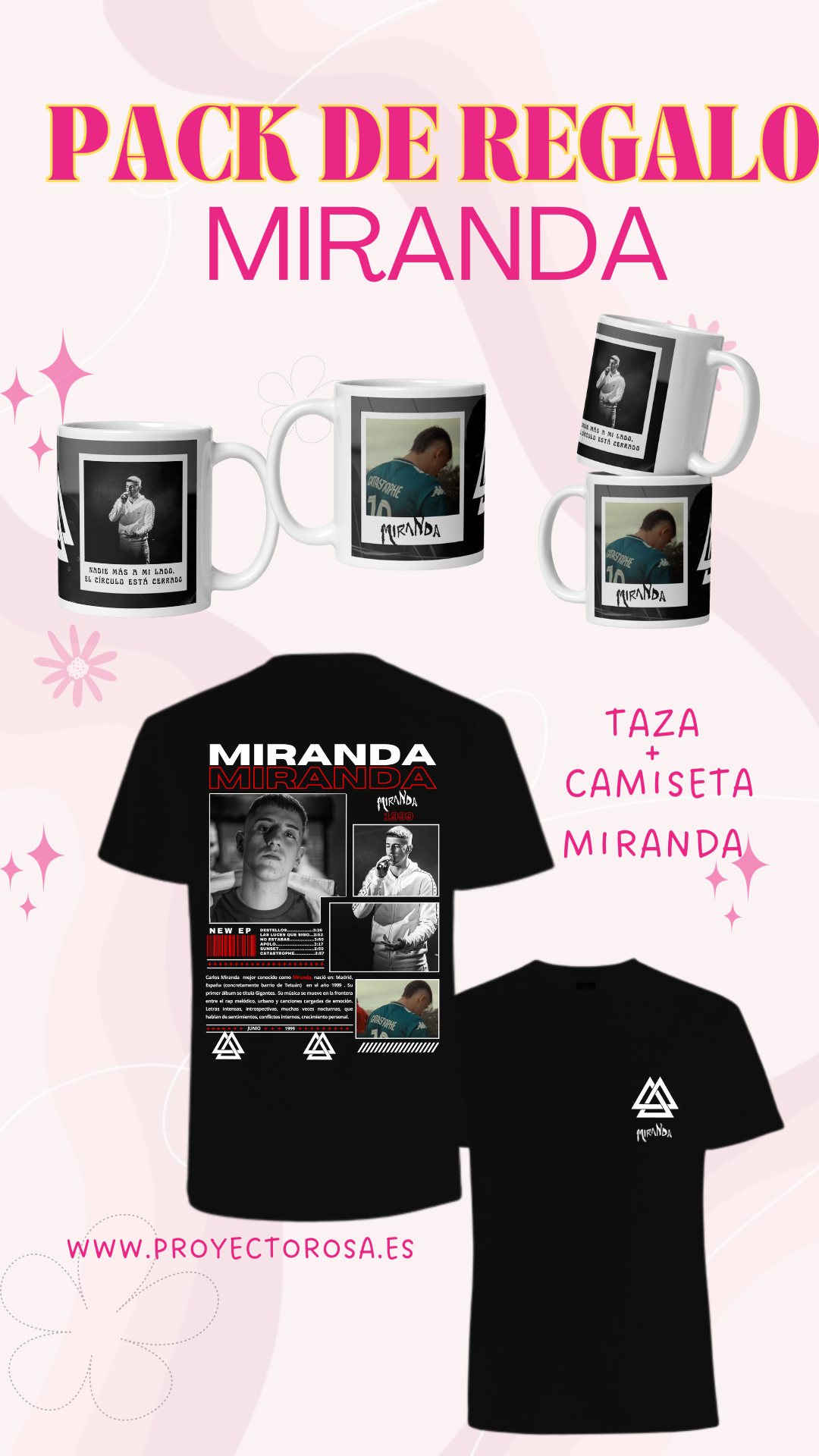 PACK DE REGALO  DE MIRANDA (CAMISETA + TAZA)