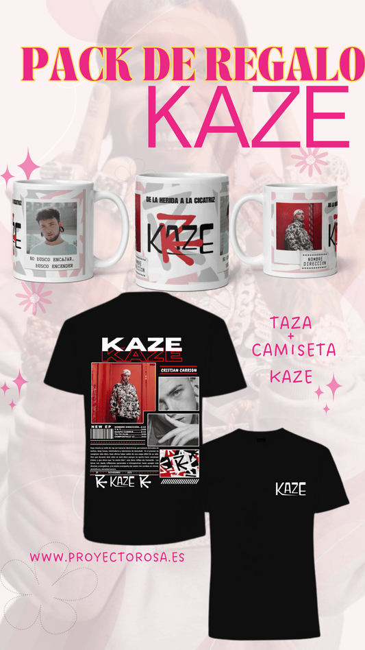 PACK DE REGALO  DE KAZE (CAMISETA + TAZA)